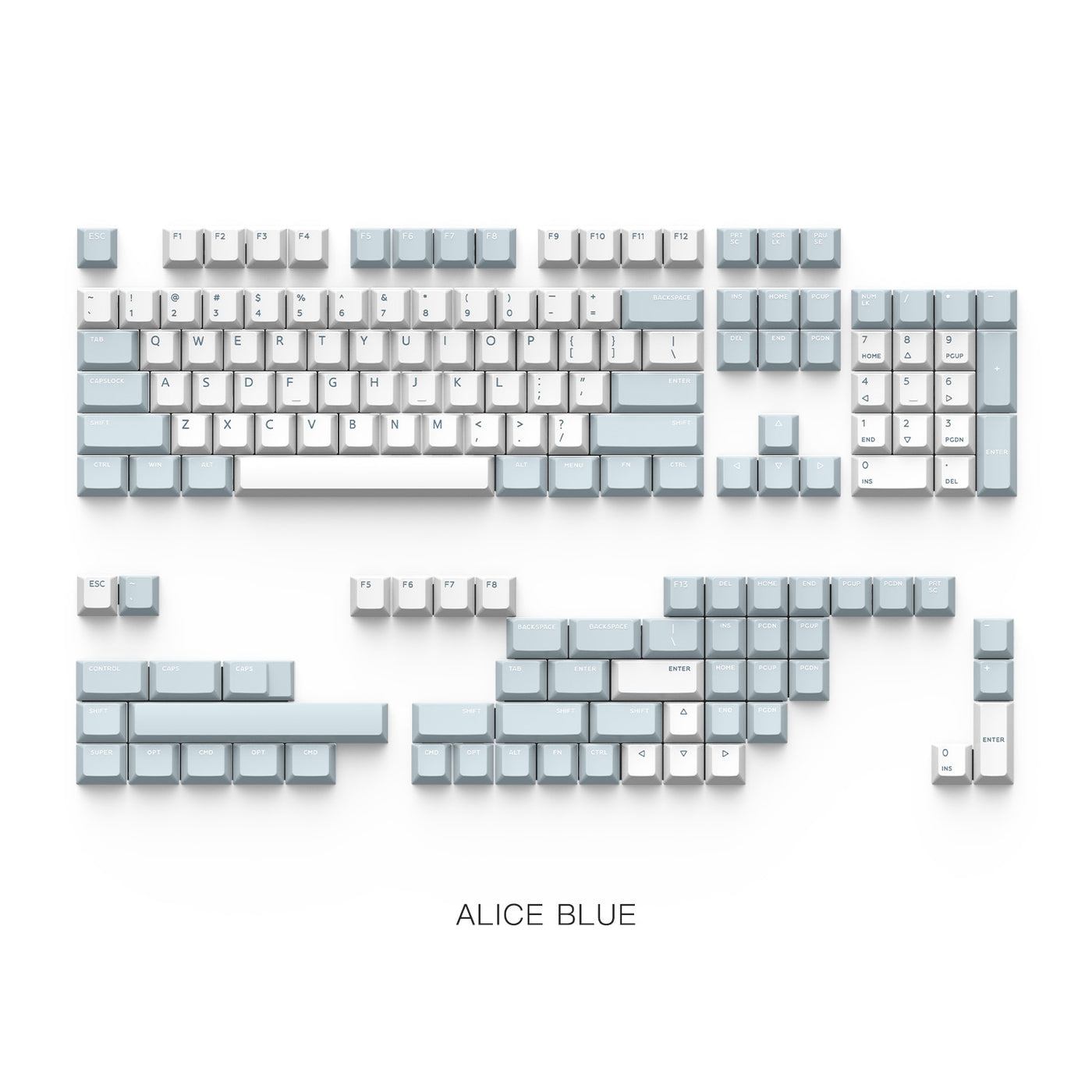 ALICE BLUE PBT Keycaps