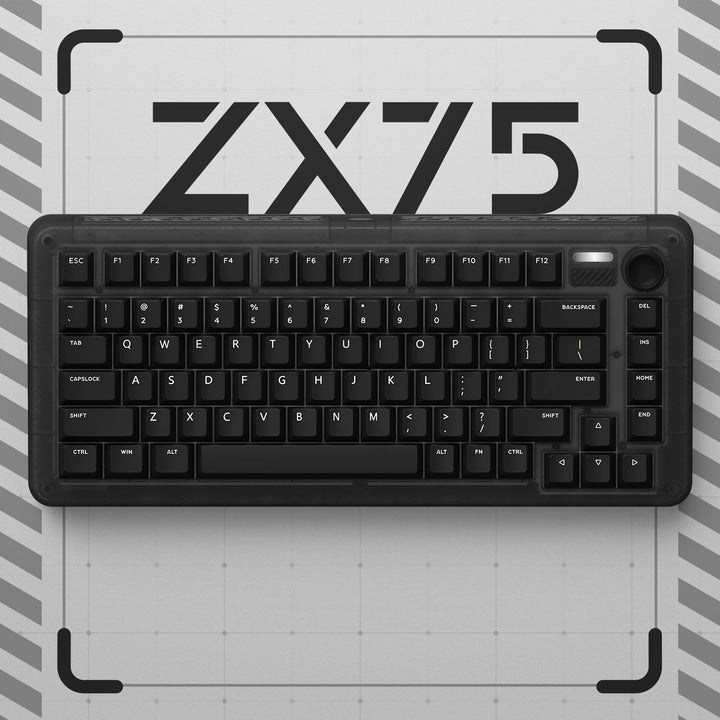 Iqunix ZX75 Gravity Waved Edition Mechanical Keyboard top