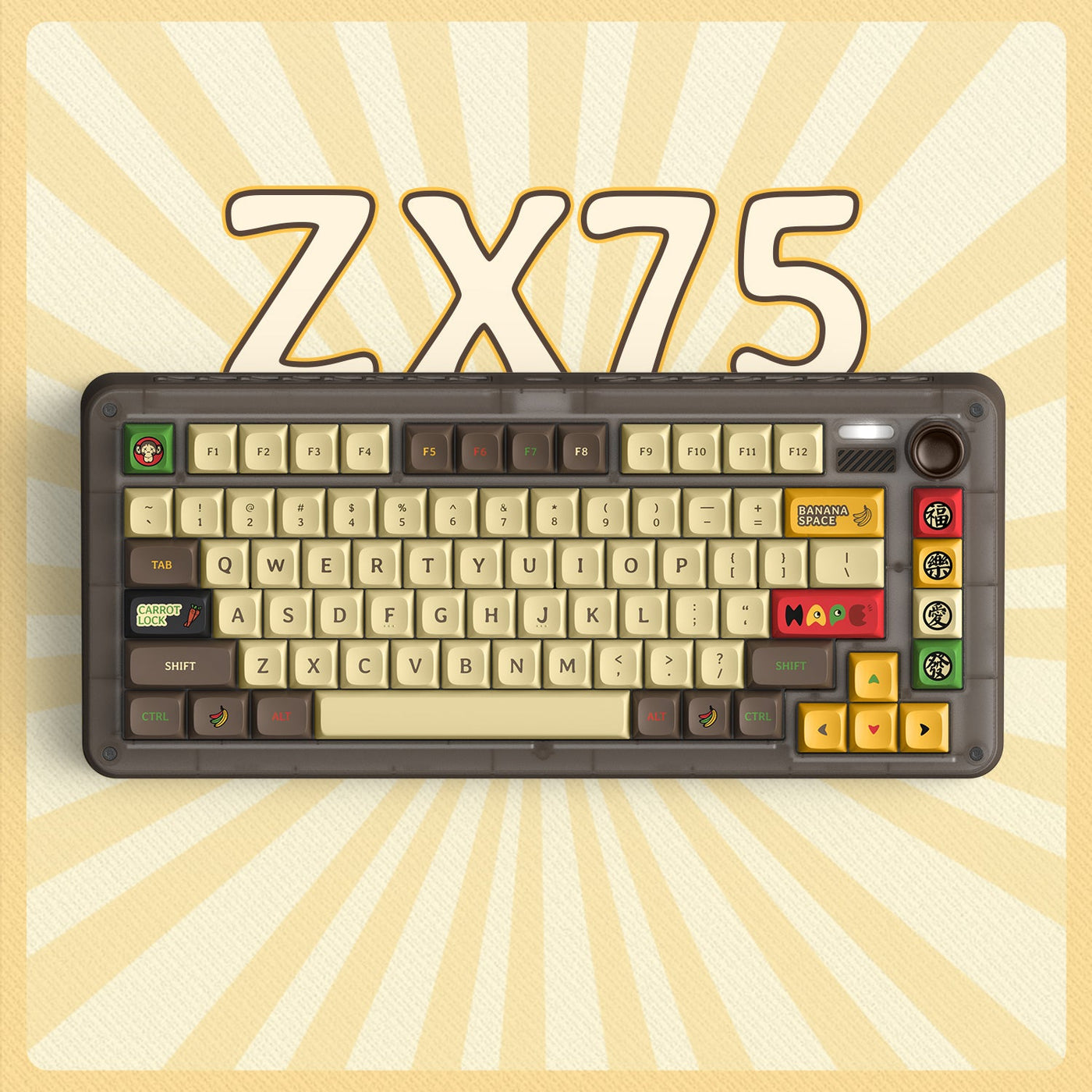 IQUNIX ZX75 Happy Ape Wireless Mechanical Keyboard